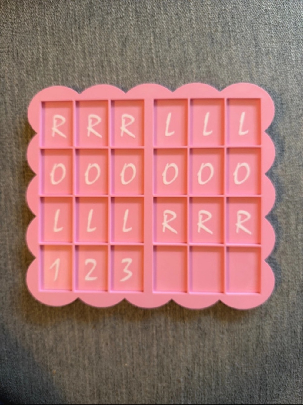 Pink American Mahjong Charleston scalloped practice board